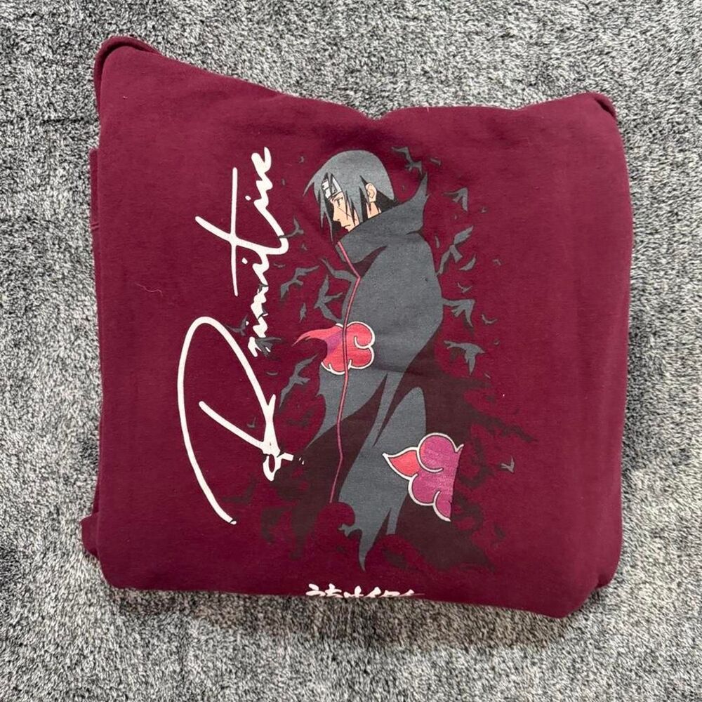 Primitive x Naruto Hoodie Y2K Skater style anime big print size Large